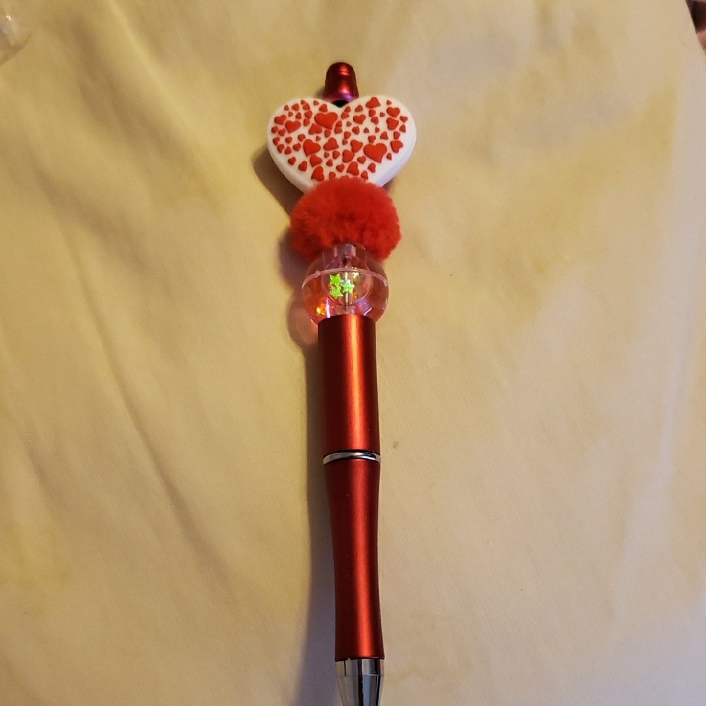 Red Heart Decorative Pen
